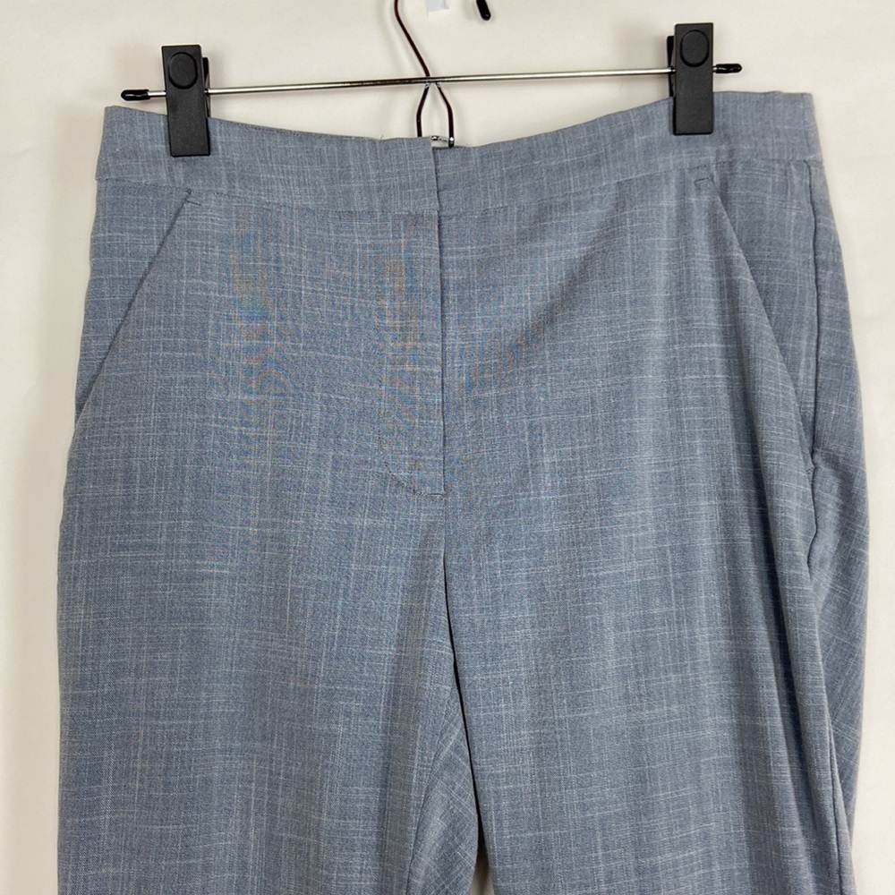 ZARA Blue Pattern Natural Waist Straight Leg Trouser Pants with pockets - Picture 5 of 16